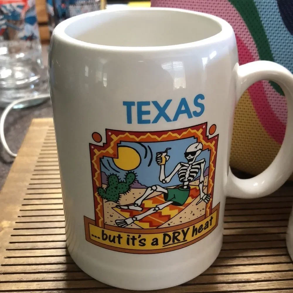 TEXAS ….BUT IT’S A DRY HEAT SET OF MUGS - Picture 3 of 5